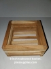 8 Inch Teakwood Square Basket. OUT OF STOCK.