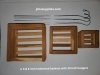  4, 6 and 8 Inch Teakwood Square Basket set. FREE SHIPPING 