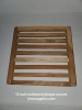 8 Inch Teakwood Square Slatted Plaque. OUT OF STOCK